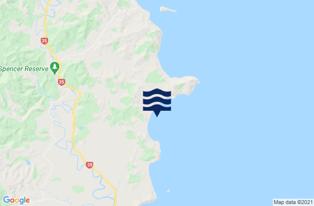 Kaiaua Bay, New Zealandの潮見表地図