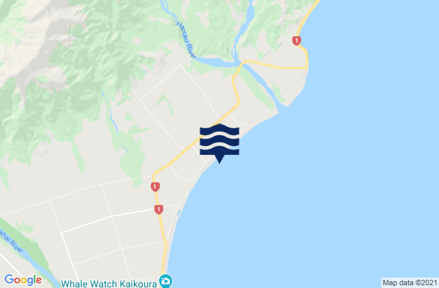 Kaikoura District, New Zealandの潮見表地図
