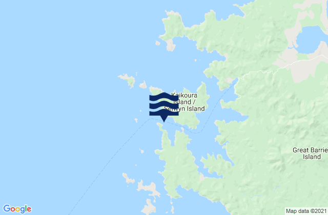 Kaikoura Island, New Zealandの潮見表地図