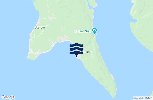Kaimana, Indonesiaの潮見表地図
