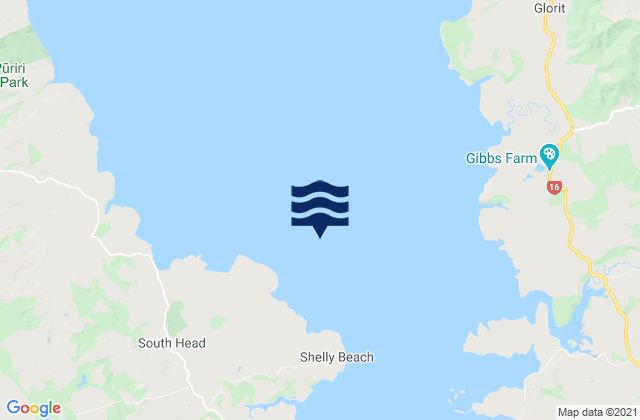 Kaipara Harbour, New Zealandの潮見表地図