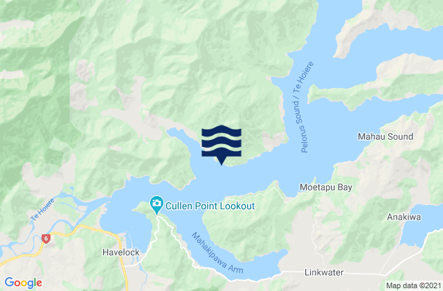 Kaiuma Bay, New Zealandの潮見表地図