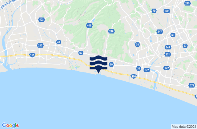 Kakegawa Shi, Japanの潮見表地図