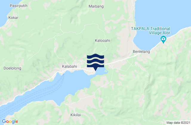 Kalabahi, Indonesiaの潮見表地図