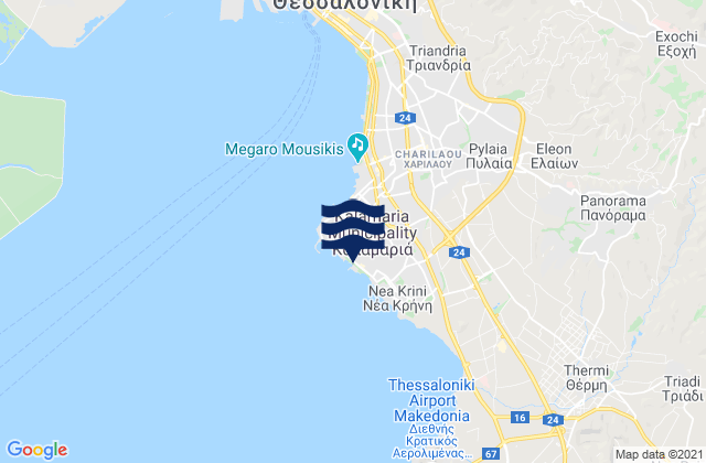 Kalamariá, Greeceの潮見表地図