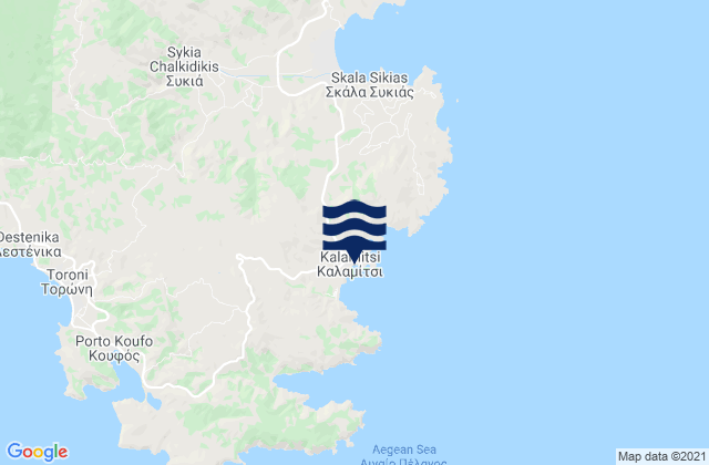Kalamitsi, Greeceの潮見表地図