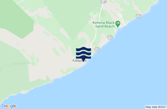 Kalapana Beach (historical), United Statesの潮見表地図