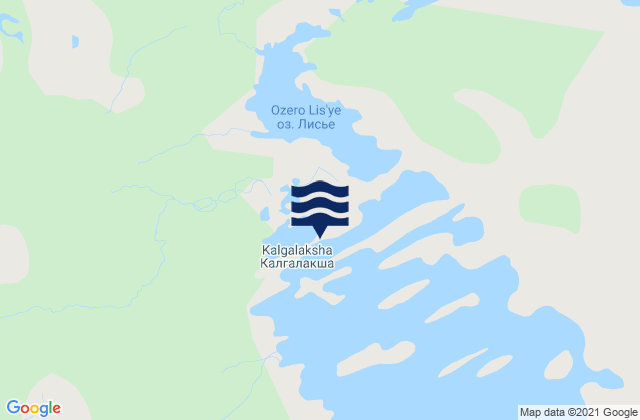 Kalgalaksha Kalgalaksha Bay, Russiaの潮見表地図