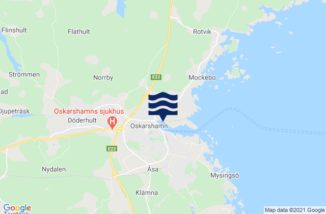 Kalmar, Swedenの潮見表地図