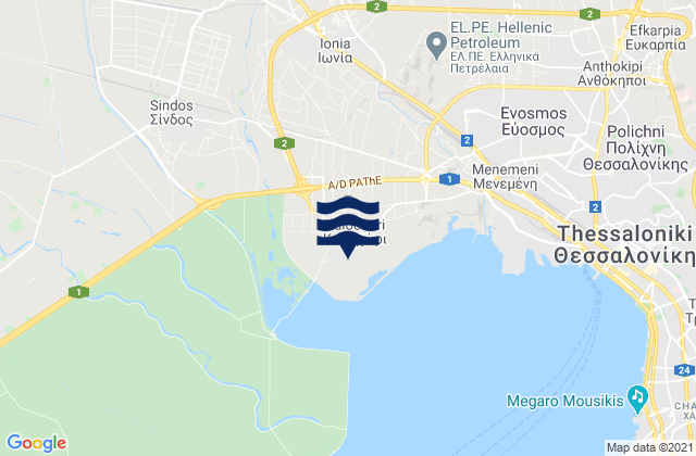 Kalochóri, Greeceの潮見表地図