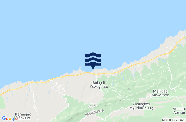 Kalograía, Cyprusの潮見表地図