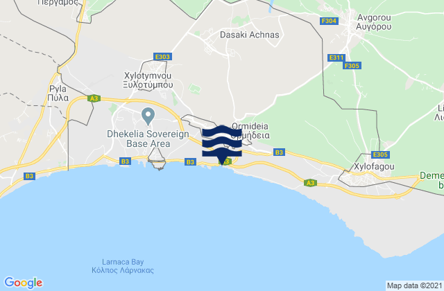 Kalopsída, Cyprusの潮見表地図