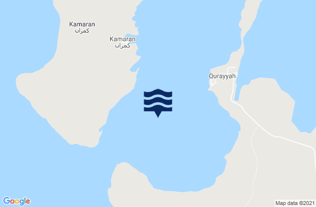 Kamaran Passage, Yemenの潮見表地図