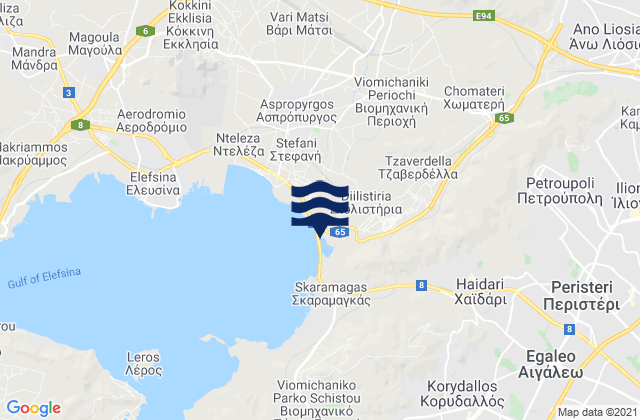Kamaterón, Greeceの潮見表地図