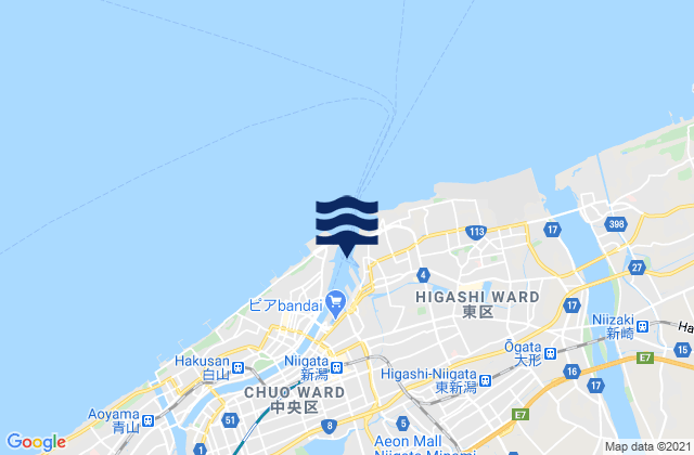 Kameda-honchō, Japanの潮見表地図