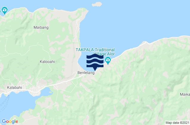 Kamentaha, Indonesiaの潮見表地図