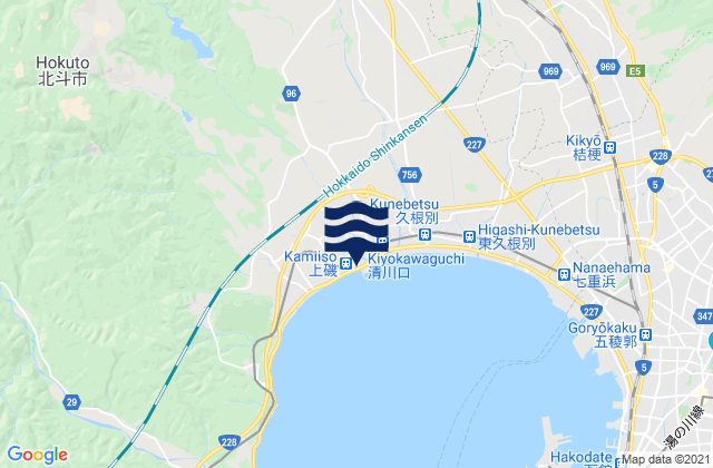 Kamiiso, Japanの潮見表地図
