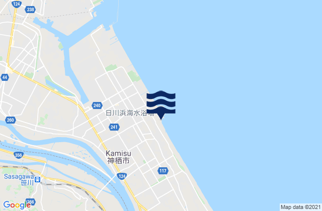 Kamisu-shi, Japanの潮見表地図