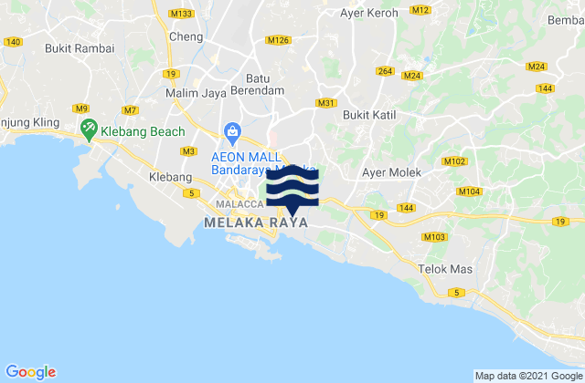 Kampung Bukit Baharu, Malaysiaの潮見表地図