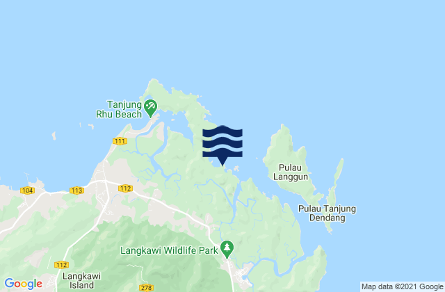 Kampung Kilim, Malaysiaの潮見表地図