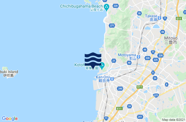 Kan-Onzi, Japanの潮見表地図