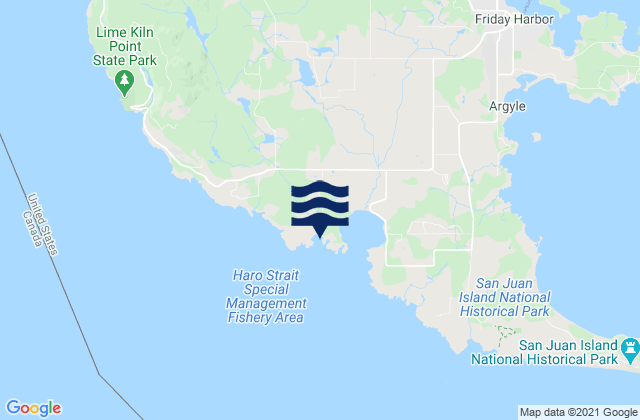 Kanaka Bay (San Juan Island), United Statesの潮見表地図