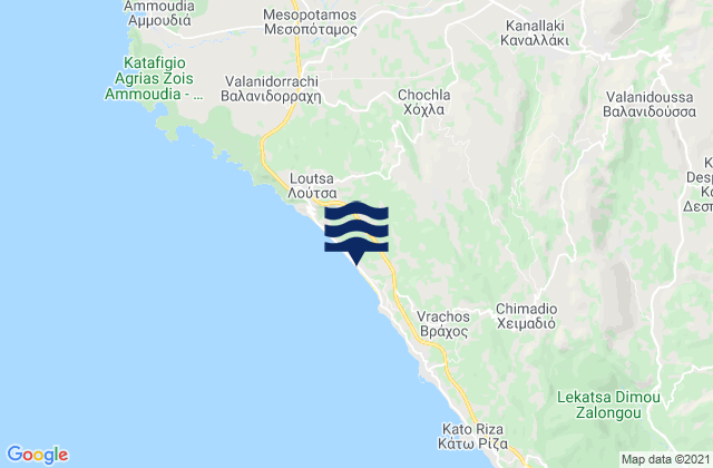 Kanaláki, Greeceの潮見表地図