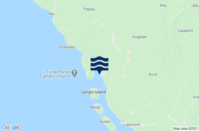 Kandrian, Papua New Guineaの潮見表地図