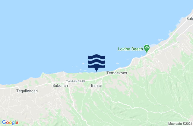 Kanginan, Indonesiaの潮見表地図