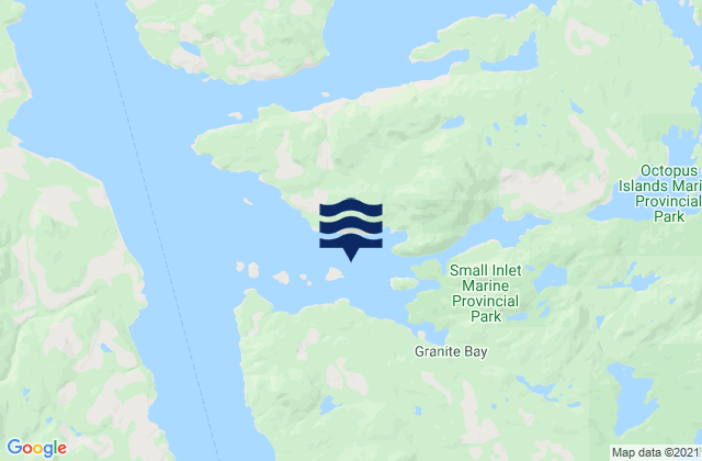 Kanish Bay, Canadaの潮見表地図