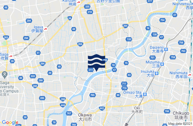 Kanzakimachi-kanzaki, Japanの潮見表地図