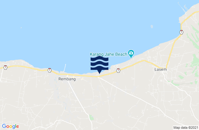 Kapasan, Indonesiaの潮見表地図