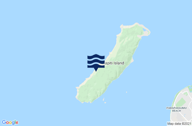 Kapiti Island, New Zealandの潮見表地図