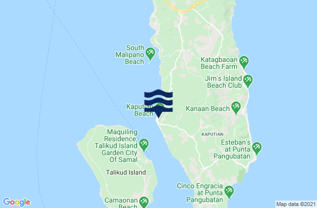 Kaputian, Philippinesの潮見表地図