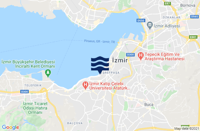 Karabağlar, Turkeyの潮見表地図