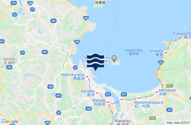 Karatu, Japanの潮見表地図