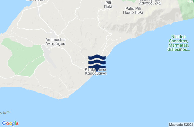 Kardámaina, Greeceの潮見表地図