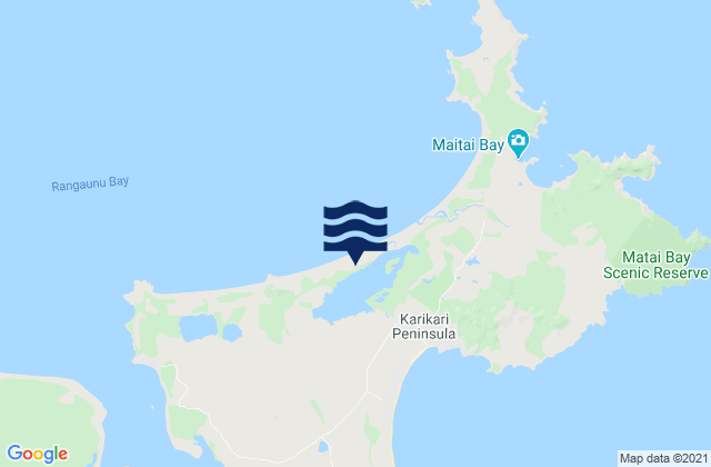 Karikari Peninsula, New Zealandの潮見表地図
