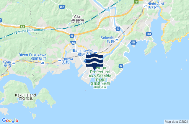 Kariya, Japanの潮見表地図