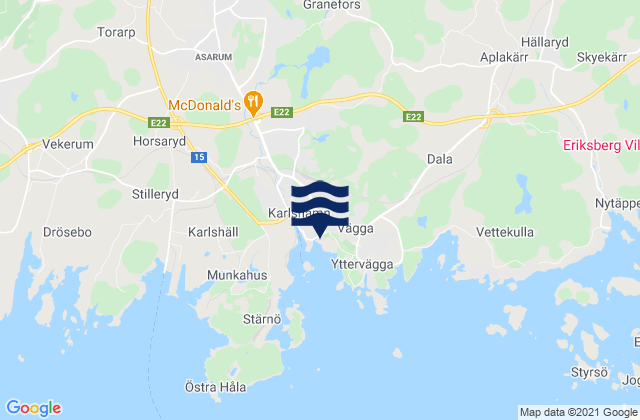 Karlshamns kommun, Swedenの潮見表地図