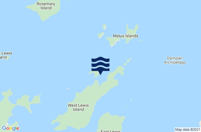 Karratha Bay, Australiaの潮見表地図