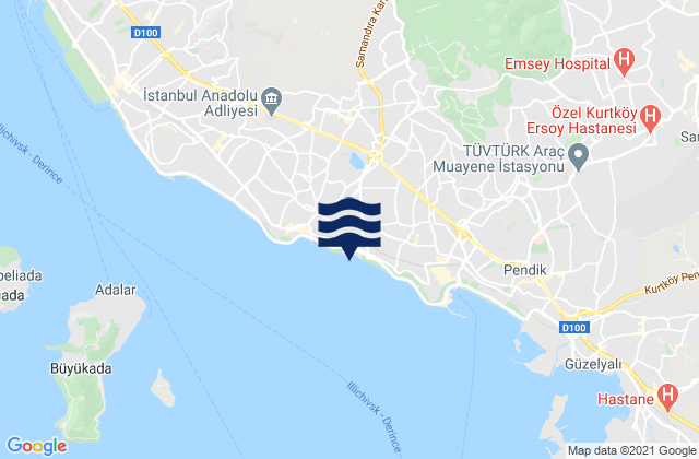 Kartal, Turkeyの潮見表地図