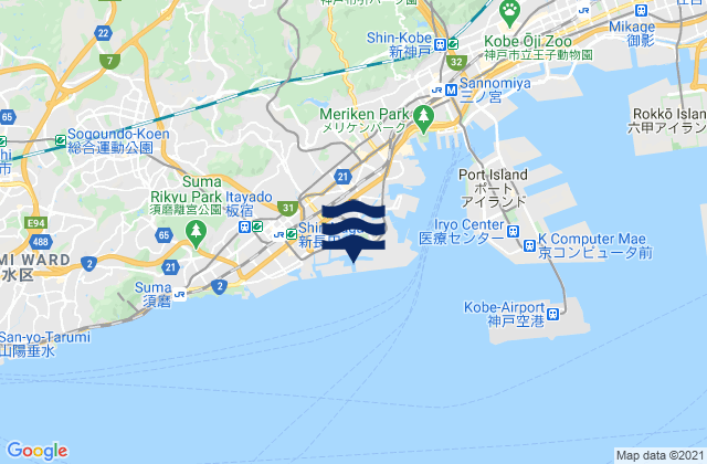 Karumo Sima, Japanの潮見表地図