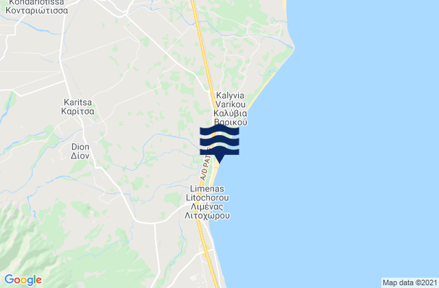 Karítsa, Greeceの潮見表地図
