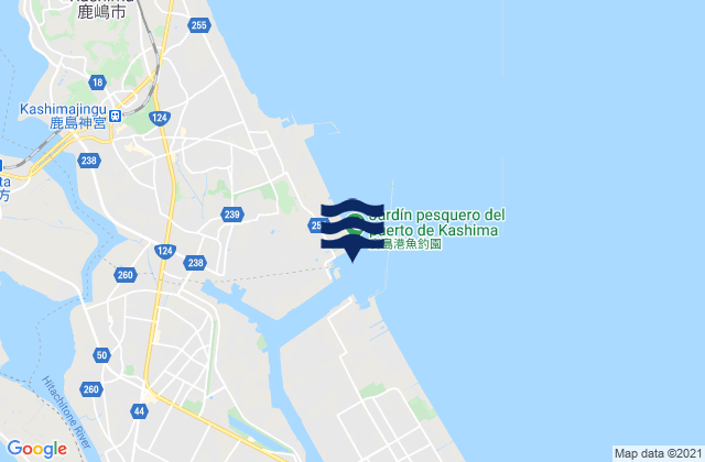 Kasima, Japanの潮見表地図