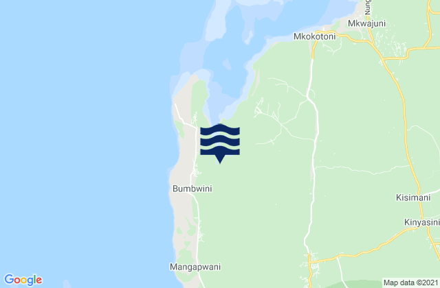 Kaskazini B, Tanzaniaの潮見表地図