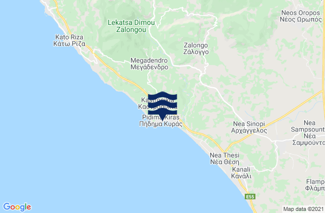 Kastrosikia, Greeceの潮見表地図