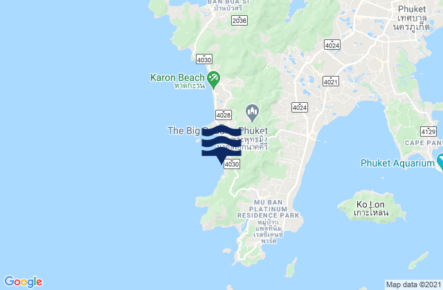 Kata Noi, Thailandの潮見表地図
