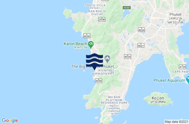 Kata, Thailandの潮見表地図