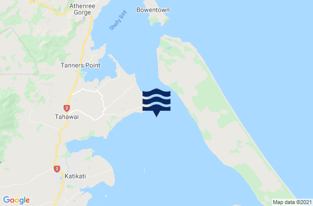 Katikati (Kauri Point), New Zealandの潮見表地図